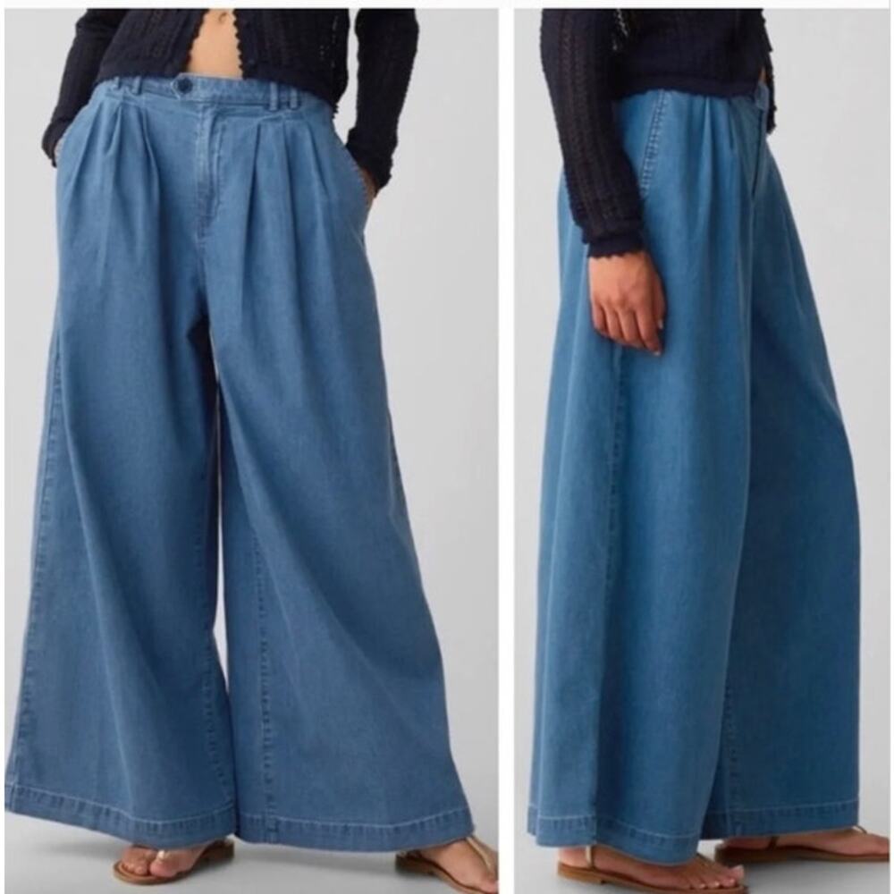 GAP x DOEN Wide Leg Denim Culottes Jeans Medium Indigo Women's 32